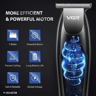 VGR V-070 Professional Hair Trimmer Runtime: 120 min Trimmer for Men (Black)-thumb2