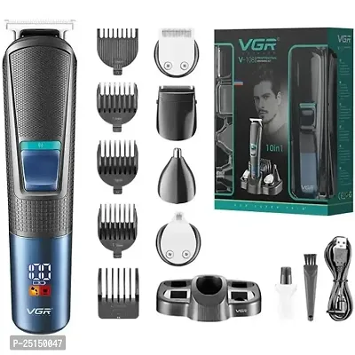 The blade of the men's hair trimmer is made of excellent stainless steel, giving you a more accurate, smooth, and effective trim. You may effortlessly change the length of the ...-thumb4