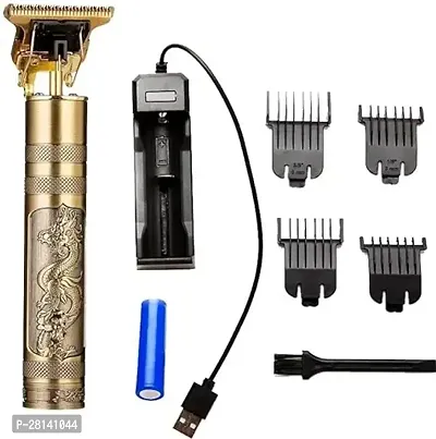 Vintage -T9 Metal Hair Cutting Trimmer For Men A1 USB charging Trimmer 60 min Runtime 1 Length Settings (Gold)-thumb0