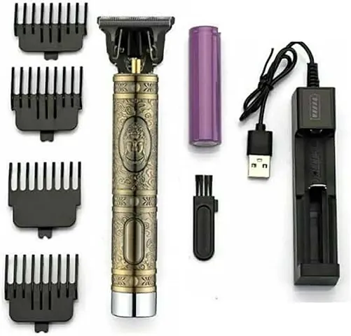 PULSBERY Hair Trimmer For Men - Professionals Buddha Style Rechargeable Beard And Moustaches Hair Machine And Trimming, Adjustable Blade Clipper & Shaver, hair Trimming Machine (Gold)