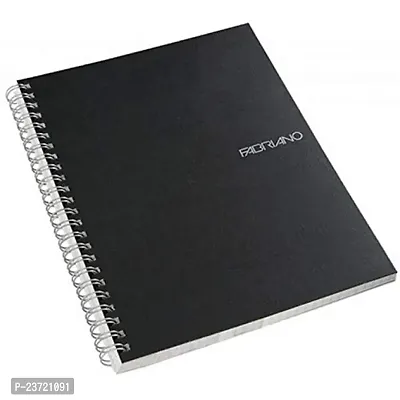 Fabriano Ecoqua A4 Sprial Bound Lined Notebook Black-thumb0