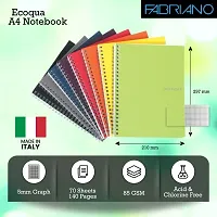Fabriano Ecoqua A4 Spiral Bound Graph 5MM Notebook Black-thumb2