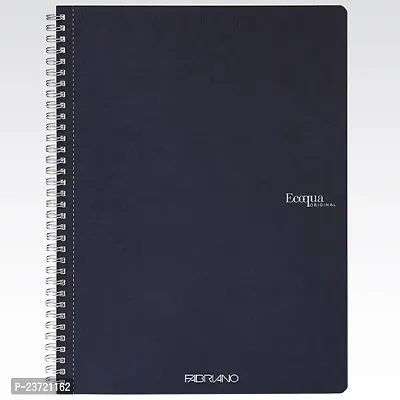 Fabriano Ecoqua A4 Spiral Bound Lined Notebook, 90 GSM, 70 Sheets / 140 Pages, Colour - Dark Blue