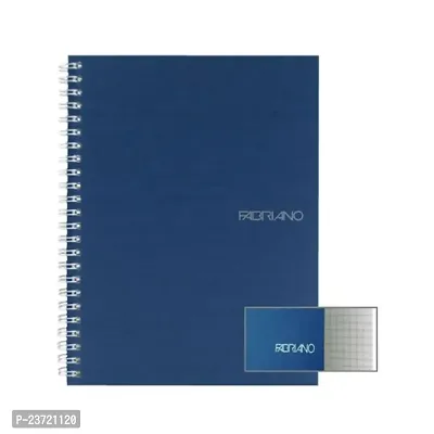 Fabriano Ecoqua A5 Sprial Bound Graph 5MM Notebook Blue-thumb0