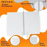 Fabriano Ecoqua A5 Spiral Bound Graph 5MM Notebook Black-thumb1
