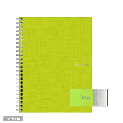 Fabriano Ecoqua A5 Sprial Bound Graph 5MM Notebook Lime-thumb0
