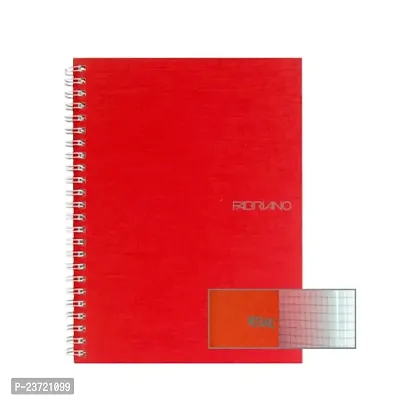 Fabriano Ecoqua A4 Sprial Bound Graph 5MM Notebook Raspberry