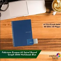 Fabriano Ecoqua A5 Sprial Bound Graph 5MM Notebook Blue-thumb1