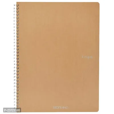 Fabriano Ecoqua A4 Spiral Bound Lined Notebook, 90 GSM, 70 Sheets / 140 Pages, Colour - Brown