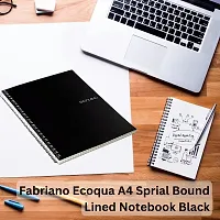 Fabriano Ecoqua A4 Sprial Bound Lined Notebook Black-thumb2