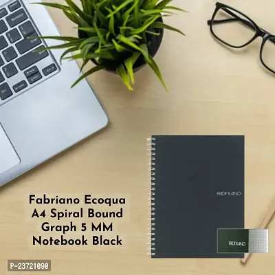 Fabriano Ecoqua A4 Spiral Bound Graph 5MM Notebook Black-thumb4