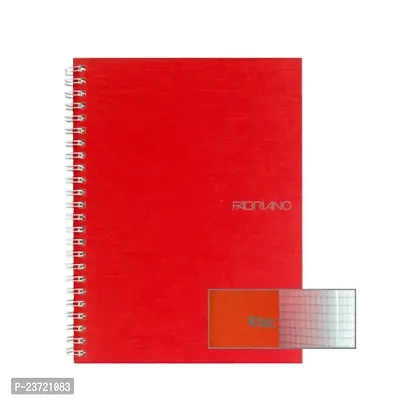 Fabriano Ecoqua A5 Spiral Bound Graph 5MM Notebook Raspberry