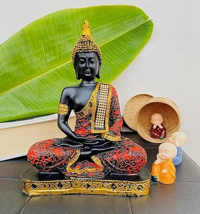 Buddha Idol Statue for Home Decor, Decoration Gift, Gifting Items Multicolor | Living Room, Laughing Buddha Monk Set