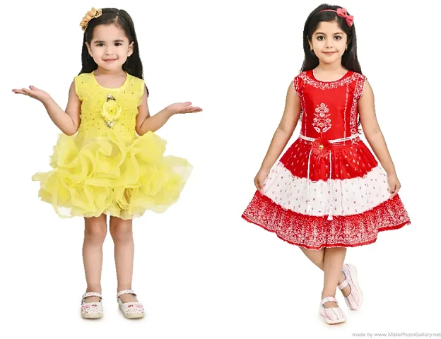 Fabulous With Net Frocks For Girls Pack Of 2