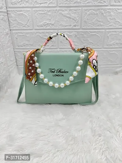 Stylish Green PU Sling Bags For Women