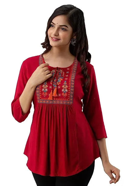 Trendy Embroidered Top