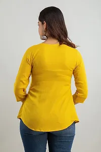 Elegant Yellow Rayon  Regular Length Top For Women-thumb1