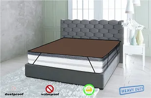 me  me Waterproof King Size Black Strip Bed Sheet Soft Feel Skin Safe Breathable Fabric for Baby  Adult | 6.5x6ft (Brown)-thumb1