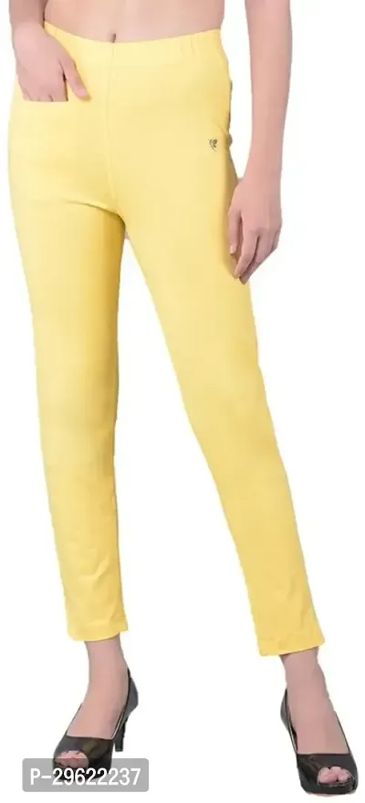 Trendy Cotton Blend Regular Kurti Pants Jegging with Front Pocket