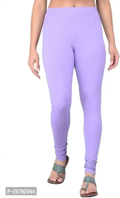 Trendy Stretchable Cotton Blend Lycra Fabric Ankle Length Churidar Leggings for Women