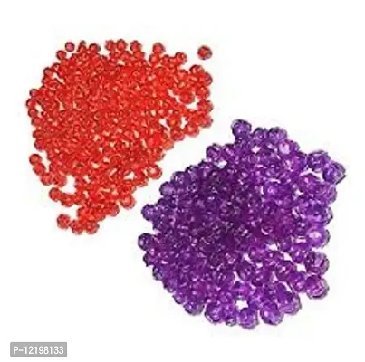 PCA Macrame Plastic matki Beads,8mm, Set of 2 Colur (100 x 2 Colour = 200 Qty)