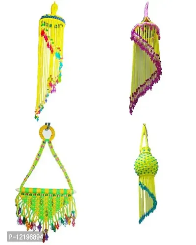 PCA Rainbow Plastic Green Colour Big Hole Beads 12mm for Making Macrame Jhula, Macrame Toran, Macrame Jhumar, Bracelate, Necklace, Macking Other Crafting Designs 100 Qty-thumb3