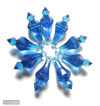 PCA GADA Beads (LATKAN) Plastic Blue Colour for Making Macrame Jhula, Macrame Toran, Macrame Jhumar, Bracelate, Necklace, Macking Other Crafting Designs 100 Qty-thumb3