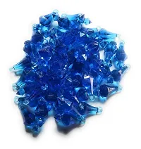 PCA GADA Beads (LATKAN) Plastic Blue Colour for Making Macrame Jhula, Macrame Toran, Macrame Jhumar, Bracelate, Necklace, Macking Other Crafting Designs 100 Qty-thumb1