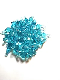 PCA GADA Beads (LATKAN) Plastic Sky Blue Colour for Making Macrame Jhula, Macrame Toran, Macrame Jhumar, Bracelate, Necklace, Macking Other Crafting Designs 100 Qty-thumb1