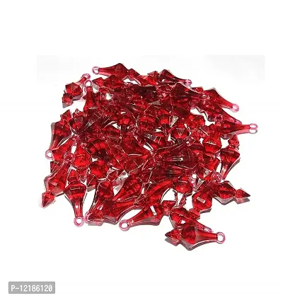 PCA Macrame Plastic Red Colour( latkan) Bells,8mm, Hanging Bells(Crystal Beads for Making Macrame Jhula, Macrame Toran, Macrame Jhumar) 100 Qty