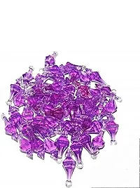 PCA GADA Beads (LATKAN) Plastic Purple Colour for Making Macrame Jhula, Macrame Toran, Macrame Jhumar, Bracelate, Necklace, Macking Other Crafting Designs 100 Qty-thumb1