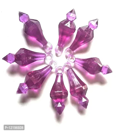 PCA GADA Beads (LATKAN) Plastic Purple Colour for Making Macrame Jhula, Macrame Toran, Macrame Jhumar, Bracelate, Necklace, Macking Other Crafting Designs 100 Qty-thumb3