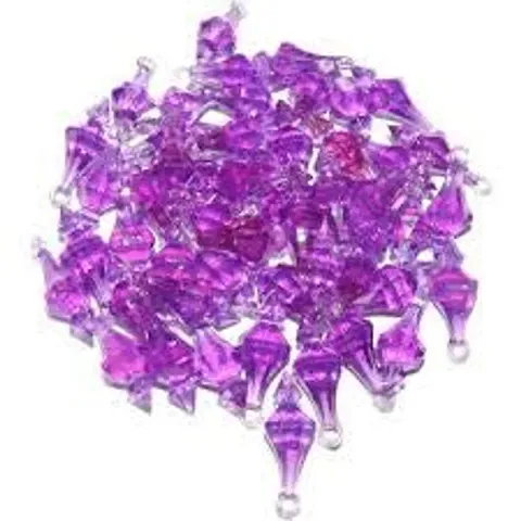 PCA GADA Beads (LATKAN) Plastic Purple Colour for Making Macrame Jhula, Macrame Toran, Macrame Jhumar, Bracelate, Necklace, Macking Other Crafting Designs 100 Qty