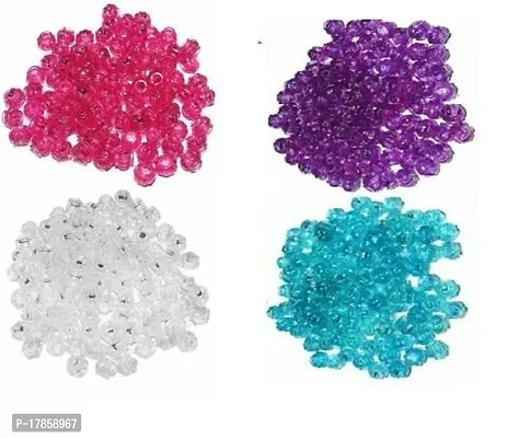 Macrame Craft Plastic Beads for Macrame Craft wall hanging  4 Colur (100 x 4 Colour Qty-400 beads)