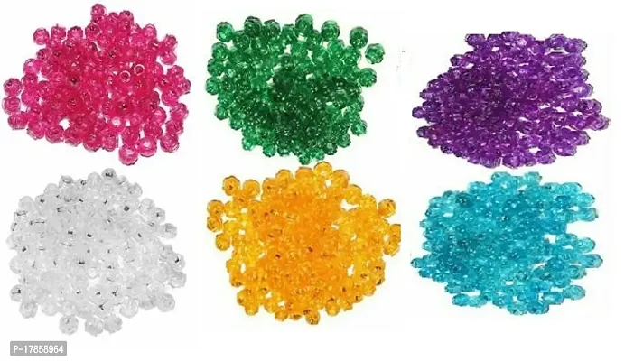 Macrame Craft Plastic Beads for Macrame Craft wall hanging  6 Colur (100 x 6 Colour Qty-600 beads)