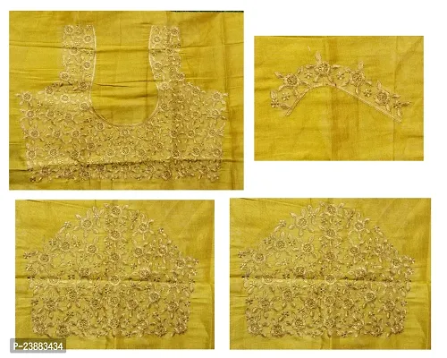 Reliable Golden Banglori Silk Printed Unstitched Blouses For Women