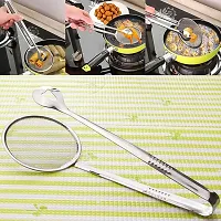 2In1 Stainless Steel Filter Spoon with Clip Food Kitchen Oil-Frying Multi-Functional-thumb2