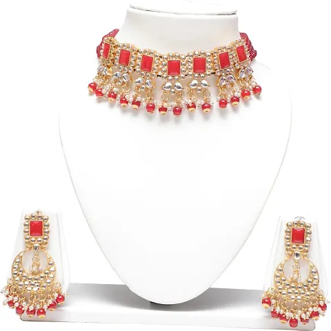 Festivewear Alloy Necklace Set