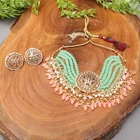 Trendy Women kundan necklace set-thumb1