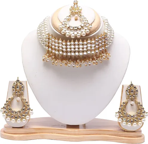 Colour Kundan Necklace Set For Women