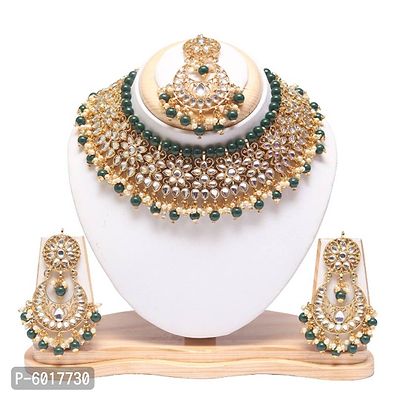 Kundan Pearls Necklace Set For Wedding