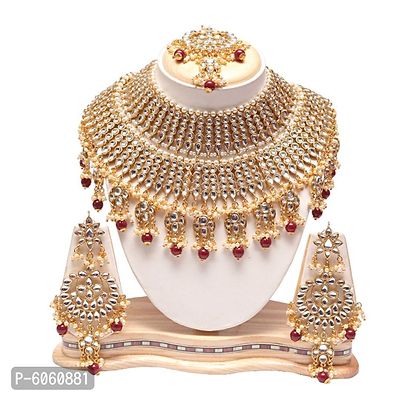 Kundan Pearls Necklace Set Choker For Women-thumb0