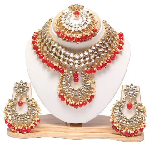 Beautiful Bridal  Kundan Pearl Jewelry Set