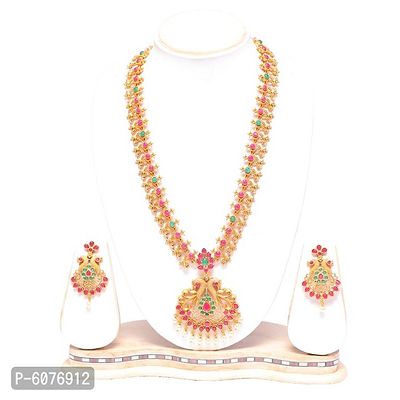 Ruby South Indian Jewellery Set For Women-thumb0