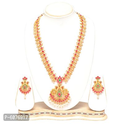 Ruby South Indian Jewellery Set For Women-thumb0