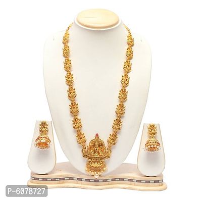 Laxmi Temple Jewellery Set For Women-thumb0