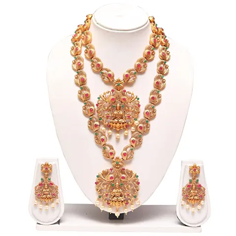 Golden Laxmi Alloy Necklace Sets For Women