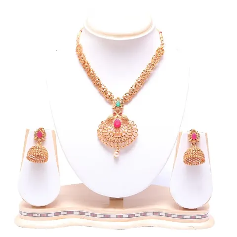 Gorgeous Alloy South Indian Jewellery Necklace Sets For Women