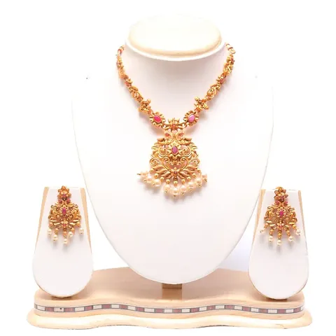 Gorgeous Alloy South Indian Jewellery Necklace Sets For Women
