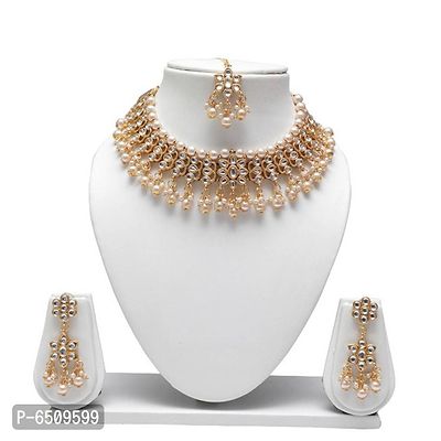 kundan and pearl necklace set-thumb0